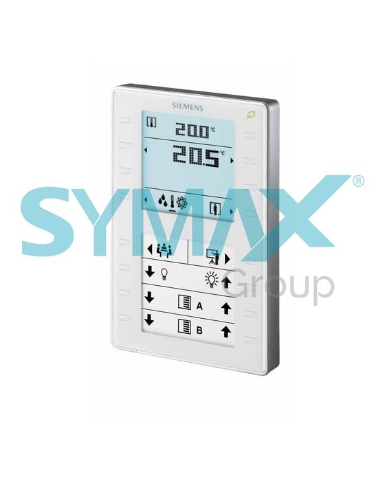 QMX3.P37 || UNIDADE DE OPERAÇÃO DE SALA KNX COM SENSOR DE TEMPERATURA, TELA RETROILUMINADA SEGMENTADA, TECLAS DE TOQUE CONFIGURÁVEIS, TELA DE LED, BRANCO - SIEMENS